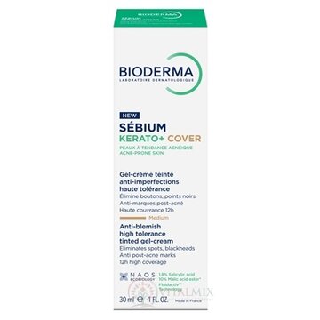 BIODERMA Sébium Kerato+ Cover gél - krém, tónovaný, Medium, 1x30 ml obrázok