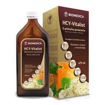 BIOMEDICA HCY-Vitalist nápojový koncentrát s príchuťou pomaranča 1x475 ml obrázok