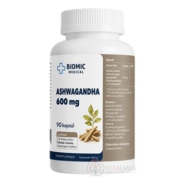 BIOMIC ASHWAGANDHA 600 mg cps 1x90 ks obrázok