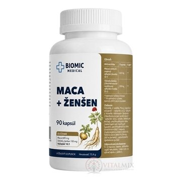 BIOMIC MACA a ŽENŠEN cps 1x90 ks obrázok
