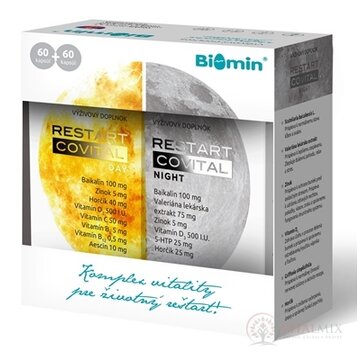 Biomin RESTART COVITAL Day cps 60 ks + Night cps 60 ks, 1x1 set obrázok
