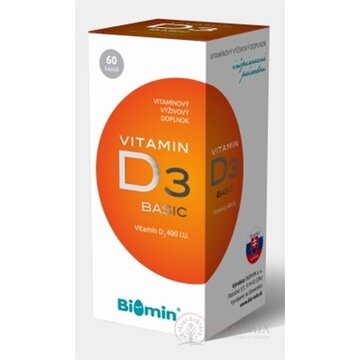 Biomin VITAMIN D3 BASIC 400 I.U. cps 1x60 ks obrázok
