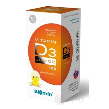 Biomin VITAMIN D3 JUNIOR 400 I.U. cps 1x60 ks obrázok