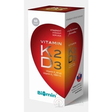 Biomin VITAMIN K2 + D3 1000 I.U. cps 1x60 ks obrázok