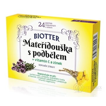 Biotter Materina dúška s podbeľom pastilky 1x24 ks obrázok
