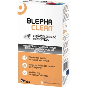 Blephaclean sterilné obrúsky na hygienu viečok a rias 1x20 ks obrázok