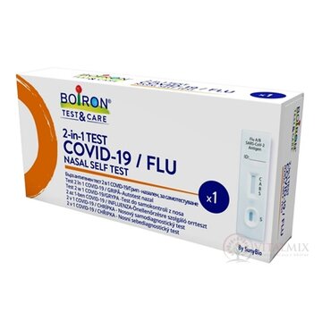 BOIRON Test&Care 2-in-1 COVID-19/FLU nosový samodiagnostický test 1x1 ks obrázok