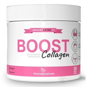 BreastExtra BOOST Collagen prášok, príchuť šťavnatá jahoda (310,5 g) 1x30 dávok obrázok