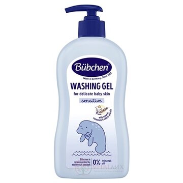 BUBCHEN UMÝVACÍ GÉL sensitive s dávkovačom, s harmančekom a pšeničnými proteínmi 1x400 ml obrázok