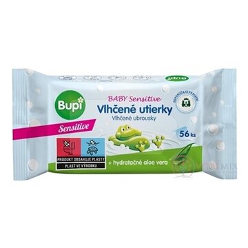 Bupi BABY Sensitive Vlhčené utierky s aloe vera 1x56 ks obrázok