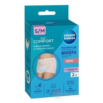 Canpol babies Elastické nohavičky S/M materské - po pôrode, prateľné 1x2 ks obrázok