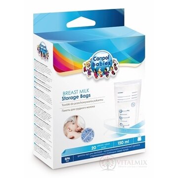 Canpol Babies Vrecká na skladovanie mlieka objem 150 ml, 1x20 ks obrázok