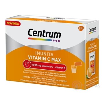 Centrum IMUNITA VITAMIN C MAX vrecká, pomarančová príchuť 14x7,1 g (99 g) obrázok