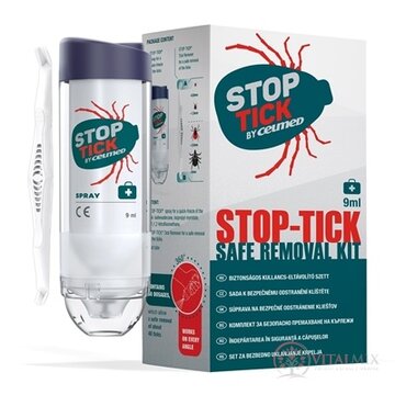 CEUMED STOP-TICK sada na odstránenie kliešťov (zmrazovací roztok 9 ml + odstraňovač + skúmavka) (inov. 2020) 1x1 set obrázok