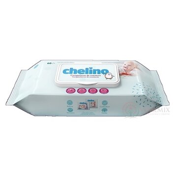CHELINO Vlhčené obrúsky pre deti, s nechtíkovým extraktom, vitamín A a E 1x60 ks obrázok