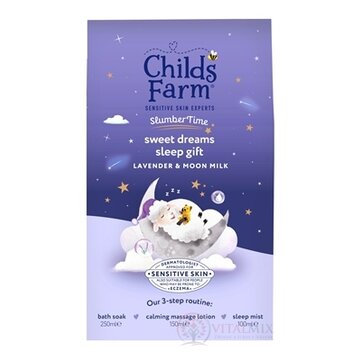 Childs Farm Slumber Time Darčekový Set Kúpeľová pena 250 ml + Upokojujúce telové mlieko 150 ml + Sprej na vankúš 100 ml, 1x1 set obrázok