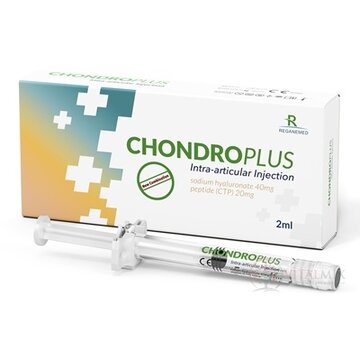 CHONDROPLUS intraartikulárna injekcia, s 2 % HA a 1 % syntetického peptidu 1x2 ml obrázok
