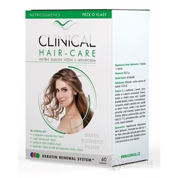 CLINICAL HAIR-CARE cps 60 ks + darček Sklenený pilník, 1x1 set obrázok