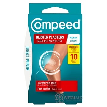 Compeed NÁPLASŤ na pľuzgiere na nohách STREDNÁ hydrokoloidná (inov. 2026) 1x10 ks obrázok