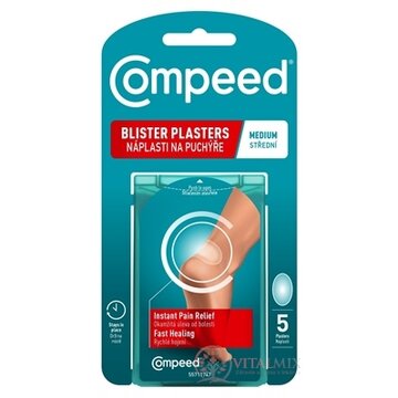 Compeed NÁPLASŤ na pľuzgiere na nohách STREDNÁ hydrokoloidná (inov. 2026) 1x5 ks obrázok