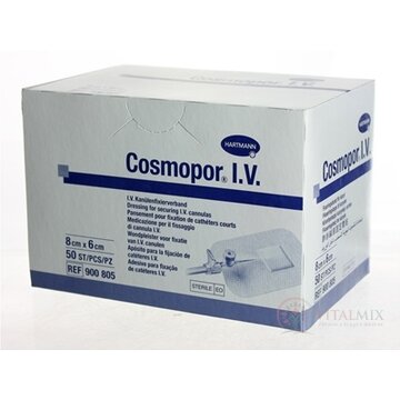 COSMOPOR I.V. obväz na fixáciu kanýl sterilný (6x8cm) 1x50 ks obrázok