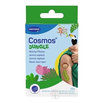 Cosmos Jungle náplasť v tvare zvieratiek, 3 veľkosti, 1x12 ks obrázok