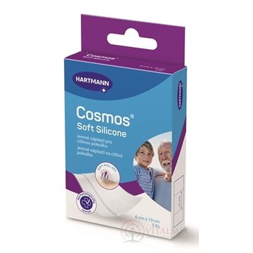 COSMOS Soft Silicone náplasť na rany, pre citlivú pokožku (6 x 10 cm) 1x5 ks obrázok