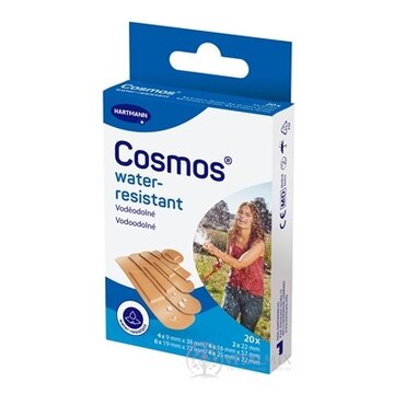 Cosmos Water-resistant vodeodolná náplasť na rany, 5 veľkostí (inov.2025) 1x20 ks obrázok