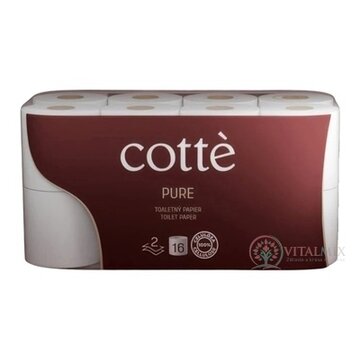 Cotté Pure Toaletný papier 2-vrstvový, 160 útržkov, 1x16 ks obrázok