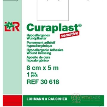 CURAPLAST Sensitive 8cmx5m rychloobväz na rany-5 m rolka v dávkovacej škatuli 1x1 ks obrázok