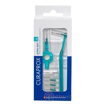 CURAPROX CPS 06 prime start tyrkysová medzizubné kefky 5 ks + držiaky UHS 409 a UHS 470, 1x1 set obrázok