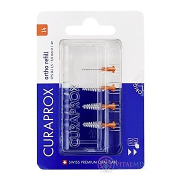 CURAPROX CPS 14 ortho refill oranžová medzizubné kefky bez držiaka 1x4 ks obrázok