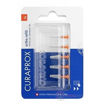 CURAPROX CPS 14 ortho refill oranžová medzizubné kefky bez držiaka 1x5 ks obrázok