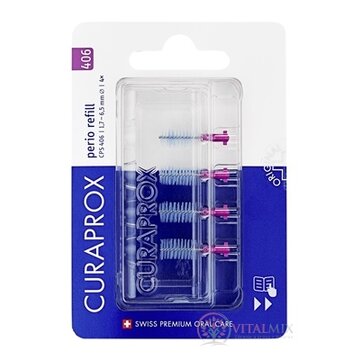 CURAPROX CPS 406 perio refill fialová medzizubné kefky bez držiaka 1x4 ks obrázok