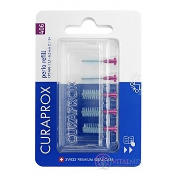 CURAPROX CPS 406 perio refill fialová medzizubné kefky bez držiaka 1x5 ks obrázok