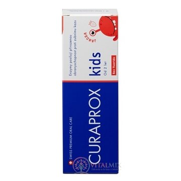 CURAPROX Kids 2+ BEZ FLUORIDU detská zubná pasta, príchuť JAHODA 1x60 ml obrázok