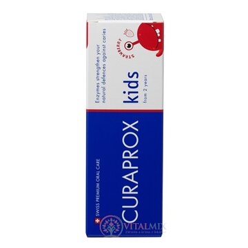 CURAPROX Kids 2+ detská zubná pasta, príchuť JAHODA 1x60 ml obrázok