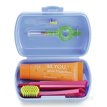 CURAPROX Travel set modrý (1x zubná kefka, 2x medzizubná kefka CPS, 1x zubná pasta 10 ml) 1x1 set obrázok