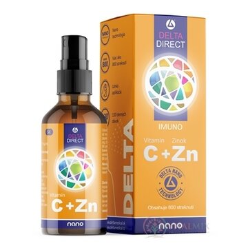 DELTA DIRECT Vitamín C + Zn sprej, nano (130 denných dávok) 1x100 ml obrázok