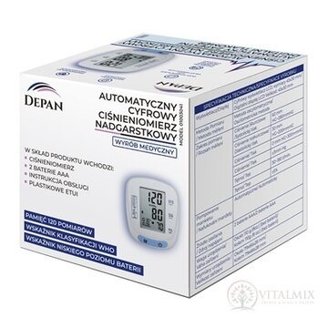 DEPAN Digitálny tlakomer model BP-2116 (01003041) automatický na zápästie 1x1 ks obrázok
