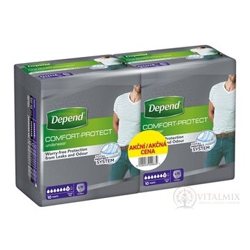 DEPEND NORMAL S/M pre mužov DUOPACK naťahovacie nohavicky 2x10 ks, 1x1 set obrázok
