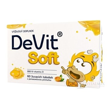 DeVit Soft žuvacie tobolky s pomarančovou príchuťou 1x60 ks obrázok