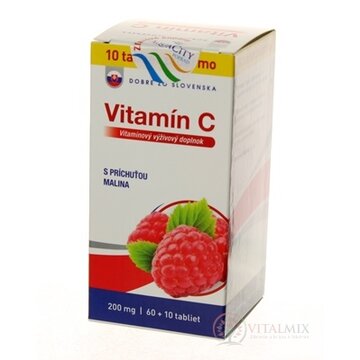 Dobré z SK Vitamín C 200 mg príchuť MALINA tbl 60+10 zadarmo (70 ks) obrázok