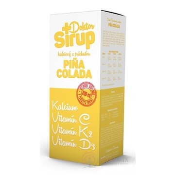 Doktor Sirup kalciový sirup s príchuťou PINA COLADA 1x200 ml obrázok