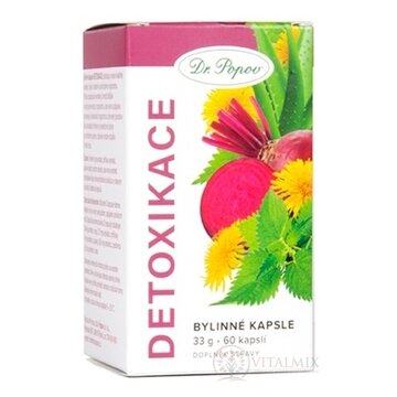 Dr. Popov Bylinné kapsuly DETOXIKÁCIA cps 1x60 ks obrázok