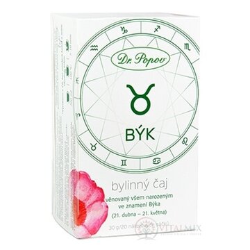 Dr. Popov Bylinný čaj BÝK nálevové vrecúška 20x1,5 g (30 g) obrázok