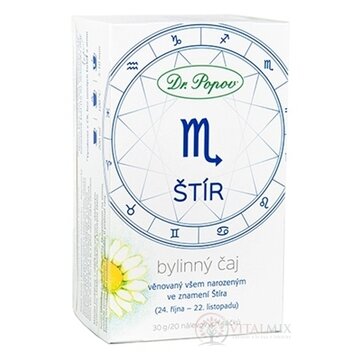 Dr. Popov Bylinný čaj ŠKORPIÓN nálevové vrecúška 20x1,5 g (30 g) obrázok