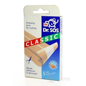 Dr. SOS Classic náplasť pásy vodeodolné (10cmx6cm) 1x5 ks obrázok