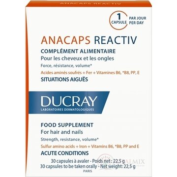 DUCRAY ANACAPS REACTIV cps pre vlasy a nechty 1x30 ks obrázok