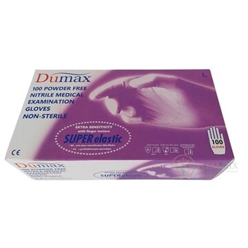 DUMAX RUKAVICE nitrilové vyšetrovacie nesterilné bez púdru, veľkosť L, modré, 1x100 ks obrázok